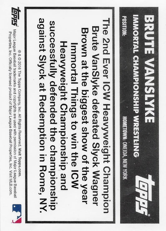 Brute Vanslyke trading card PW Catalog