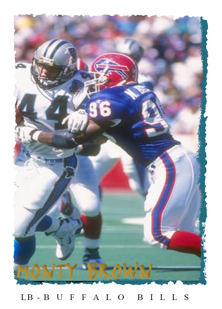 Monty Brown – Buffalo Bills trading card PW Catalog