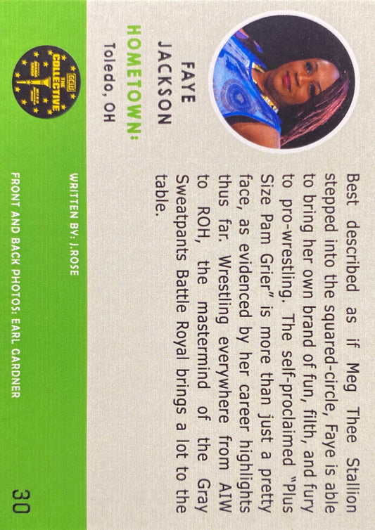Faye Jackson trading card PW Catalog