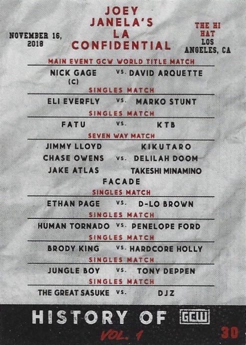 Joey Janela’s la Confidential