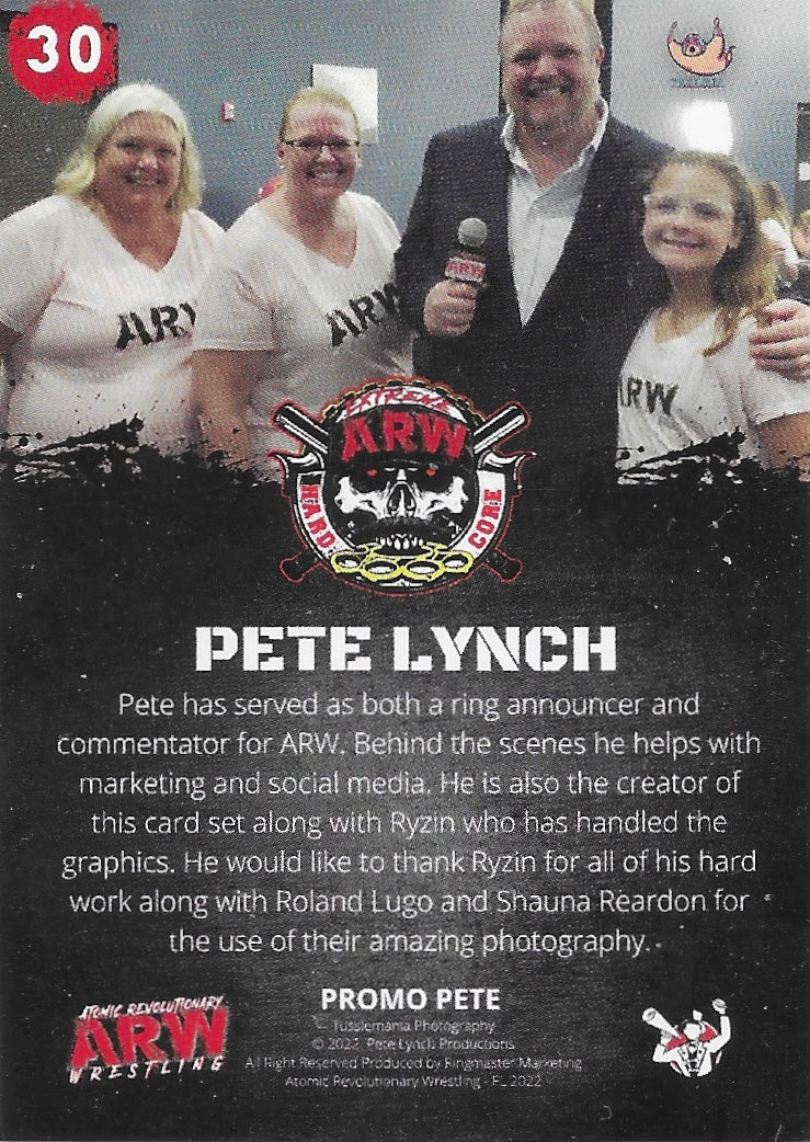 Pete Lynch trading card PW Catalog