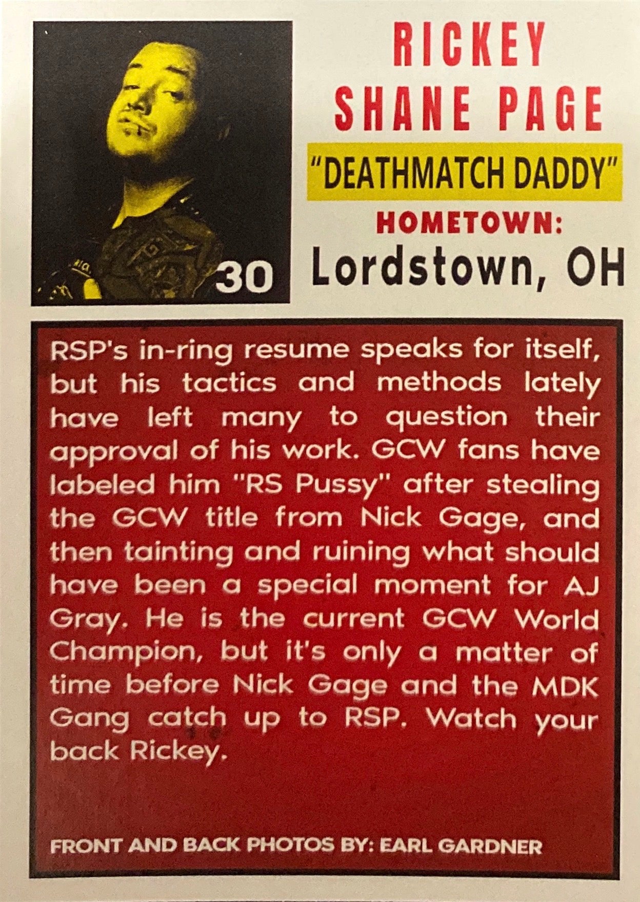 “Deathmatch Daddy” Rickey Shane Page