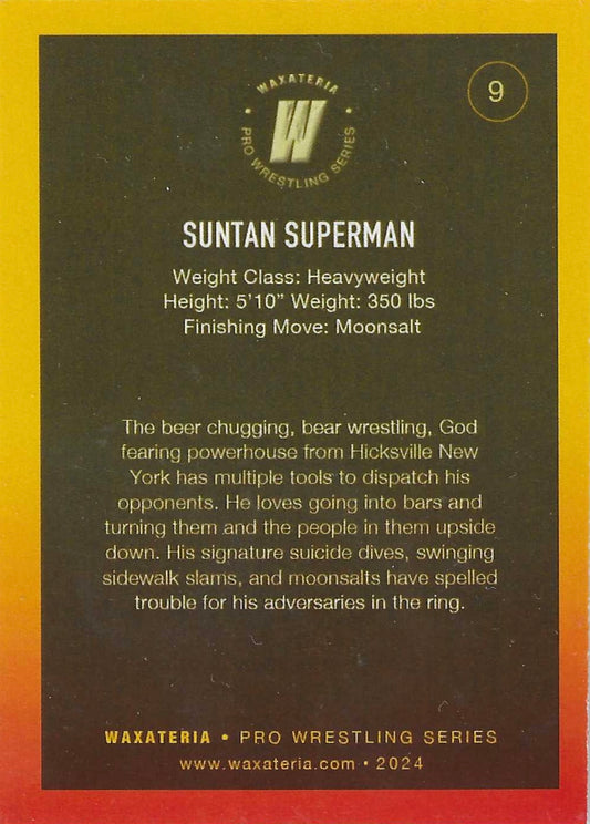 Suntan Superman trading card PW Catalog