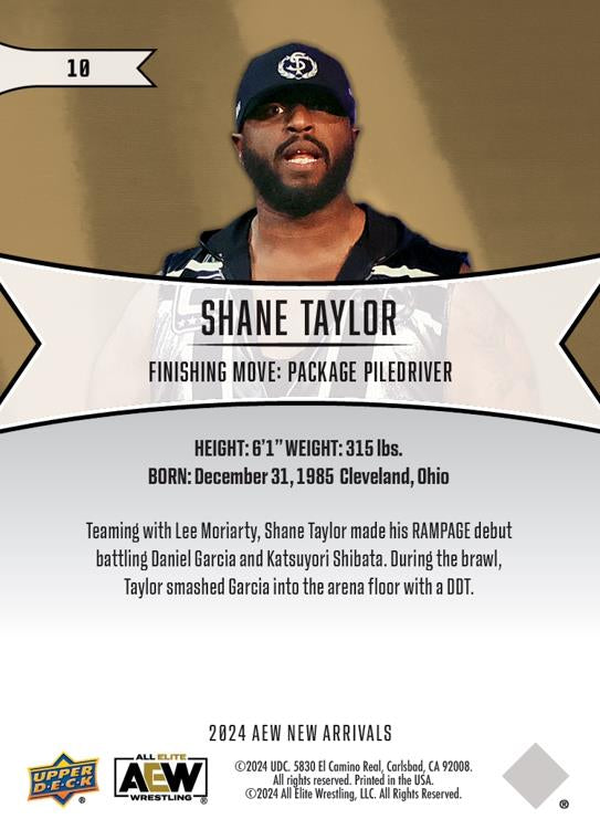 Shane Taylor trading card PW Catalog