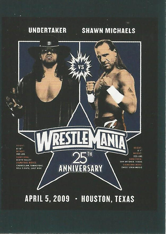 WWE Panini 2022 Sticker Collection Shawn Michaels vs Undertaker #300