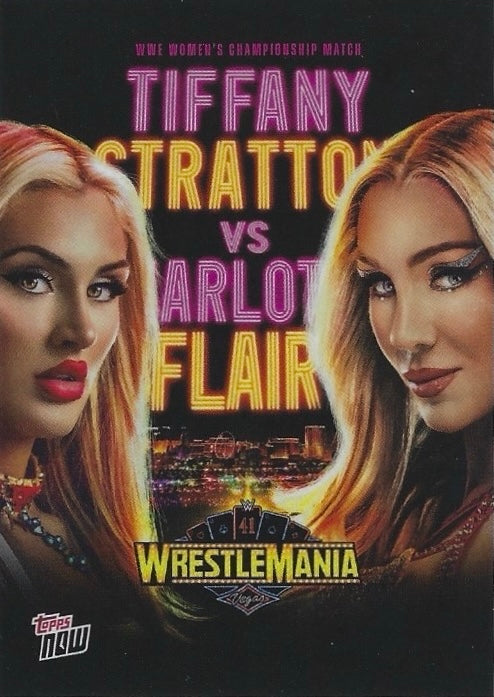 WWE Women’s Championship Match: Tiffany Stratton vs Charlotte Flair trading card PW Catalog