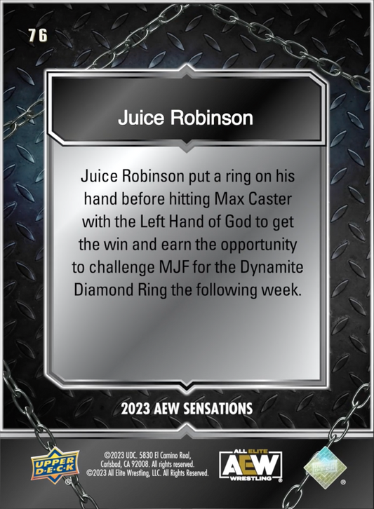 10/18/23 – Juice Robinson – Juice Robinson Wins Dynamite Dozen Battle Royal trading card PW Catalog