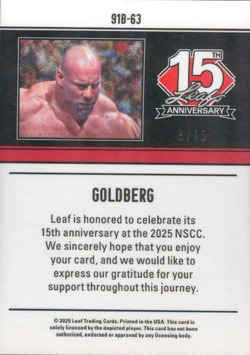 Goldberg trading card PW Catalog
