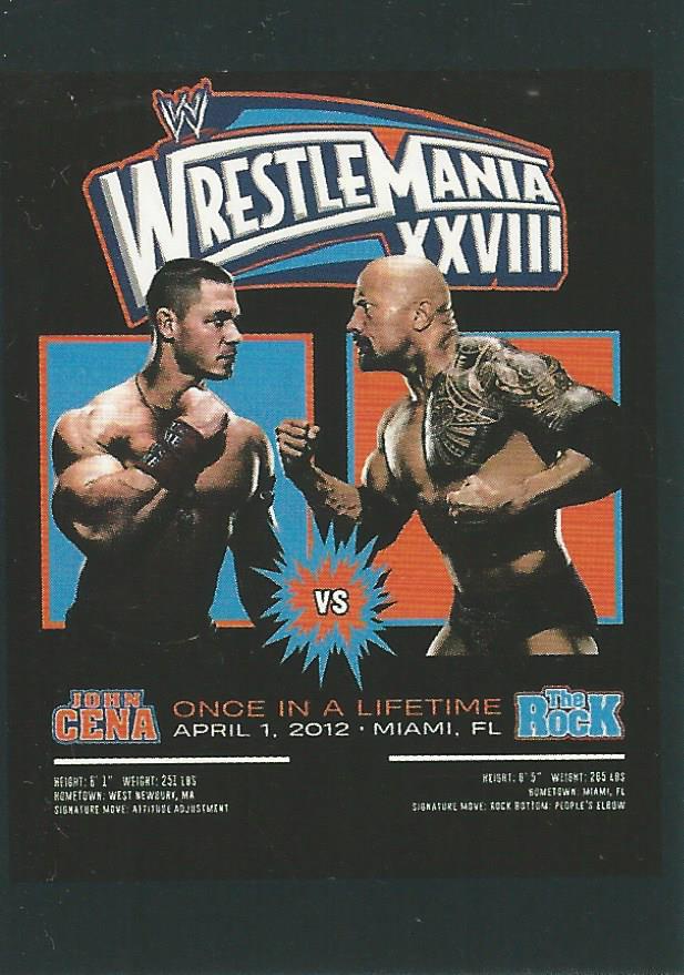 WWE Panini 2022 Sticker Collection Rock vs John Cena #303
