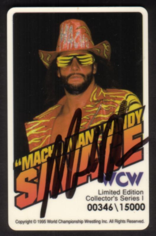 WCW Randy Savage Phone Card 1995 Pwcatalog
