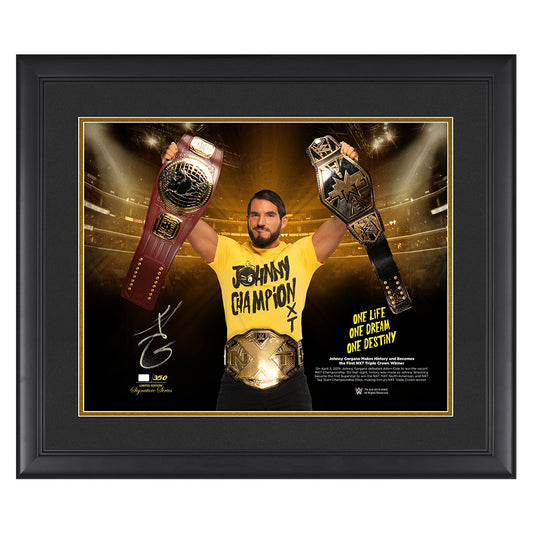 Johnny Gargano "First NXT Triple Crown Winner" Signed 20 x 24 Plaque Plaque PW Catalog