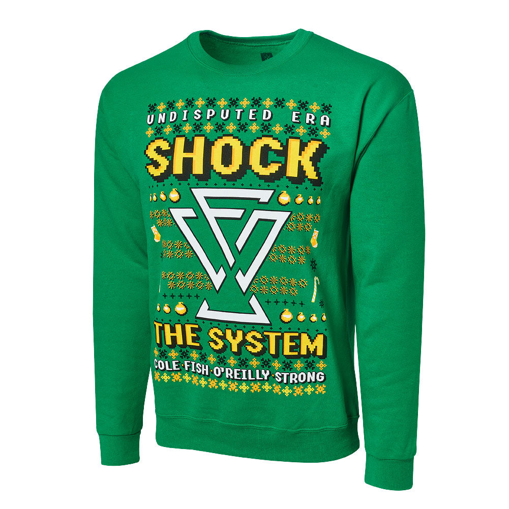 Undisputed Era "Shock the System" Ugly Holiday Sweatshirt Sweatshirt PW Catalog