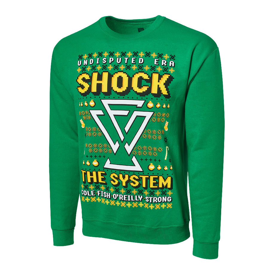 Undisputed Era "Shock the System" Ugly Holiday Sweatshirt Sweatshirt PW Catalog