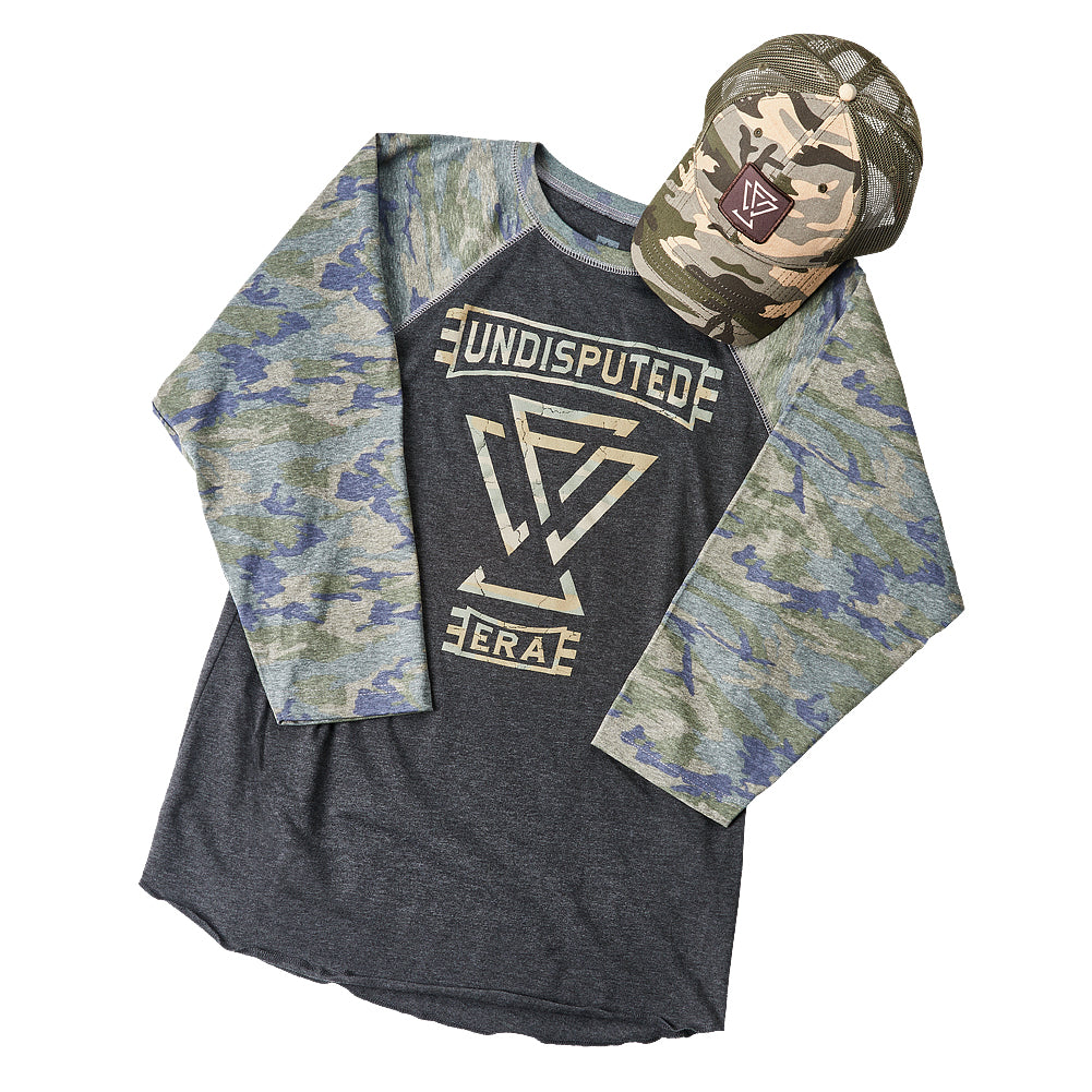 Undisputed Era Camouflage Raglan Baseball Shirt & Hat Set