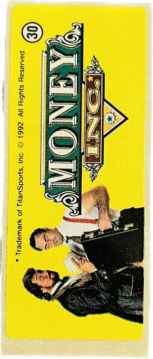 WWF Dunkin Bubble Gum Stickers (1992) No. 30 Money Inc. PW Catalog