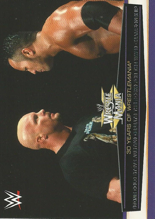 WWE Topps Road to Wrestlemania 2014 Rock vs Stone Cold Steve Austin 30 of 60 trading card PW Catalog