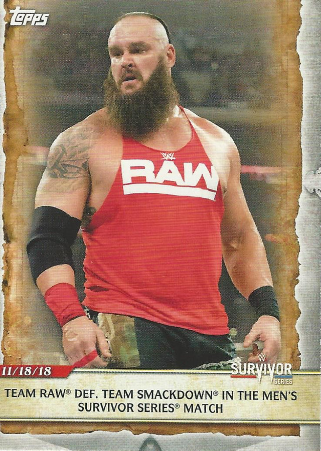 WWE Topps Road to Wrestlemania 2020 Braun Strowman #30