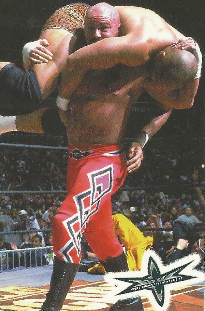 WCW Crazy Planet Stickers 1999 Perry Saturn trading card PW Catalog
