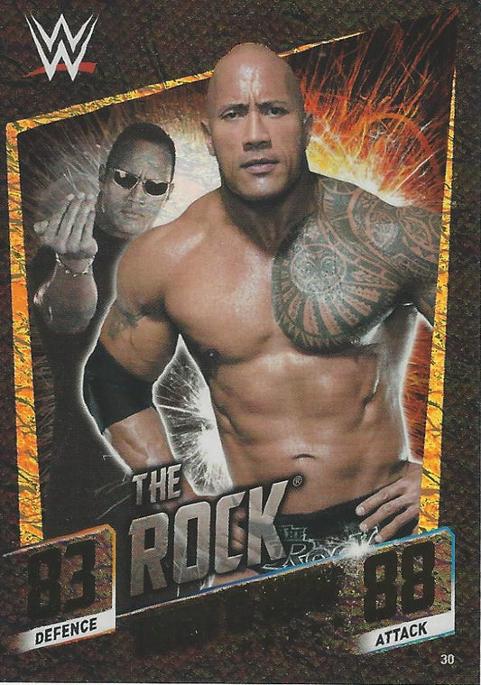 WWE Topps Slam Attax 2015 Then Now Forever The Rock #30