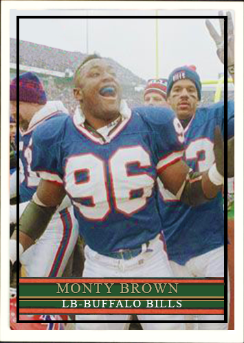 Monty Brown – Buffalo Bills trading card PW Catalog