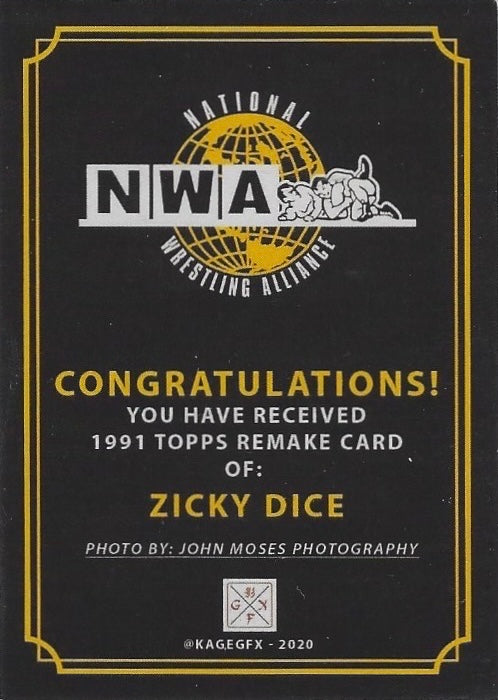 Zicky Dice trading card PW Catalog