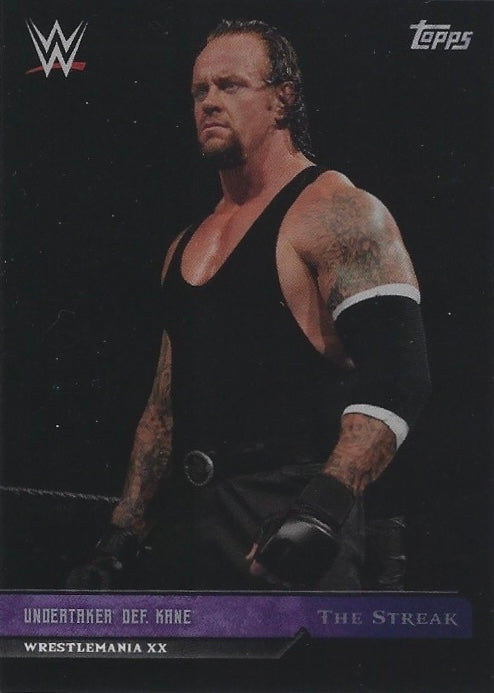 Wrestlemania XX – Undertaker DEF. Kane trading card PW Catalog