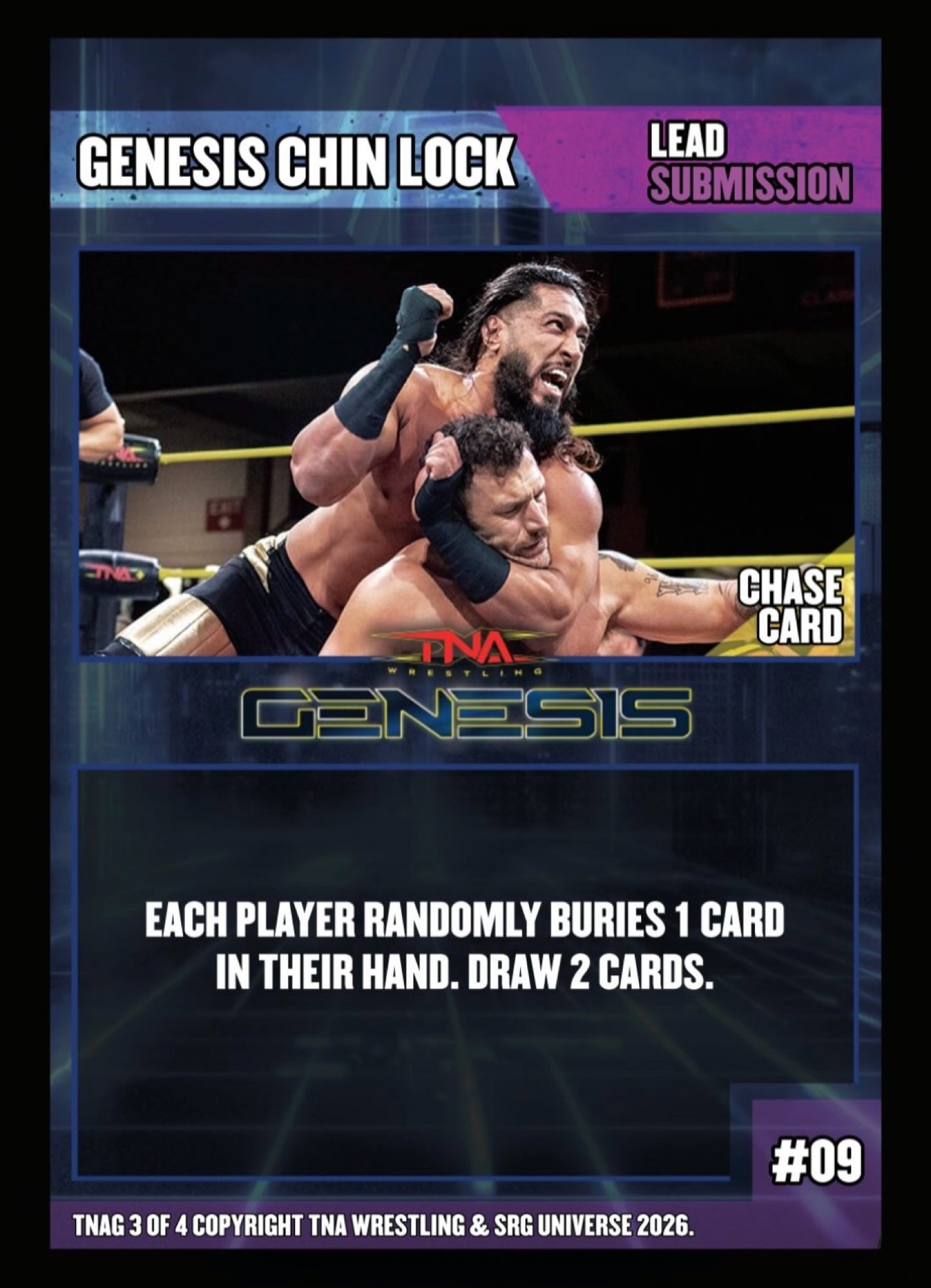 Lead Submission: Genesis Chin Lock trading card PW Catalog