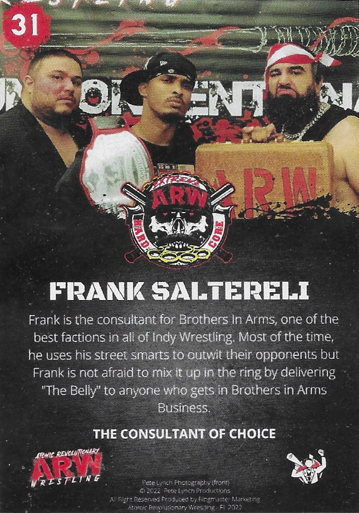 Frank Saltereli trading card PW Catalog