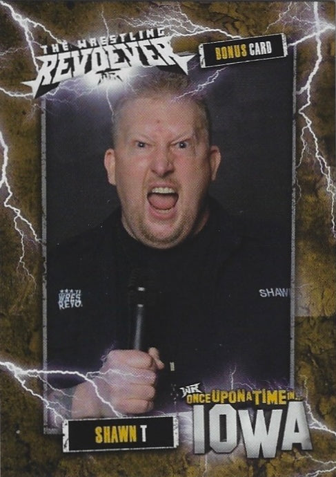 “Ring Announcer” Shawn T trading card PW Catalog