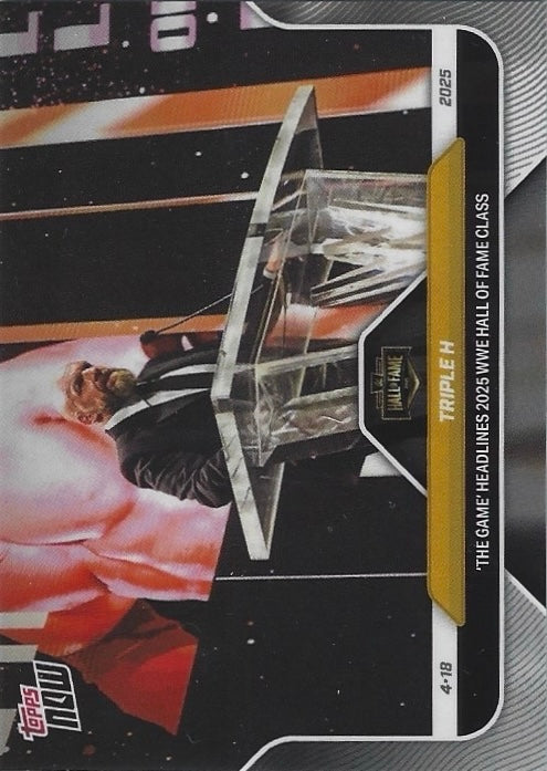 Triple H ‘the Game’ Headlines 2025 WWE Hall of Fame Class trading card PW Catalog