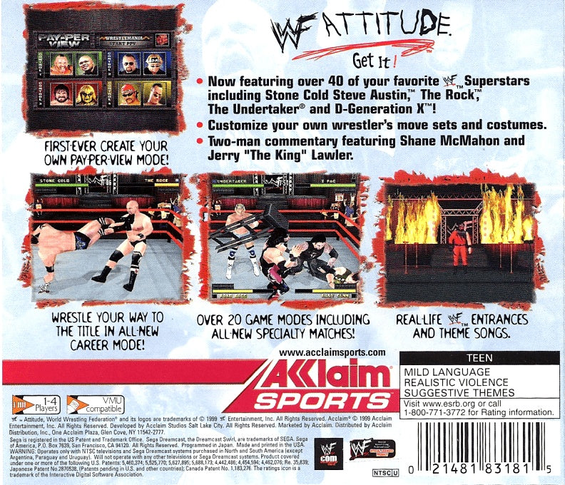 WWF Attitude [Dreamcast] PWcatalog