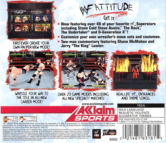 WWF Attitude [Dreamcast] PWcatalog