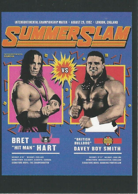 WWE Panini 2022 Sticker Collection British Bulldog vs Bret Hart #310
