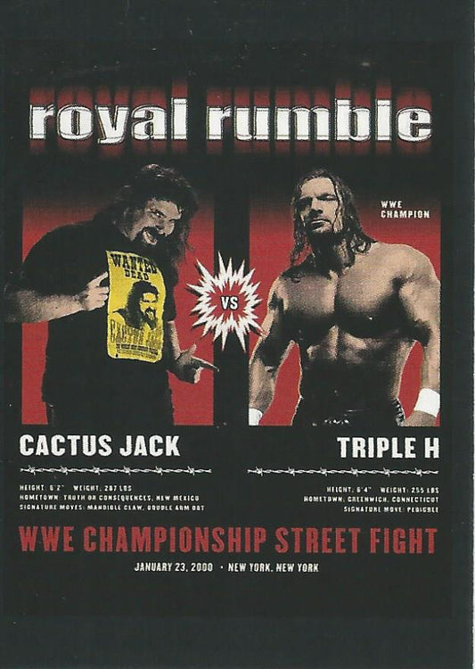 WWE Panini 2022 Sticker Collection Mick Foley vs Triple H #312