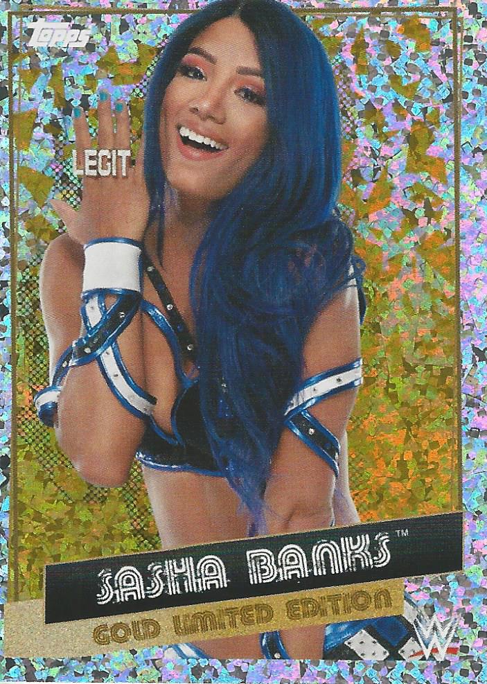 WWE Topps Road to Wrestlemania Stickers 2021 Sasha Banks LE4 trading card PW Catalog