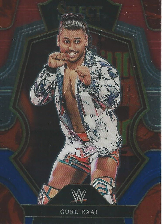 WWE Panini Select 2023 Red/Silver/Blue Guru Raaj #154