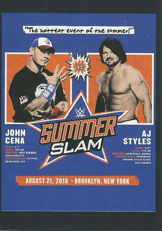WWE Panini 2022 Sticker Collection AJ Styles vs John Cena #314