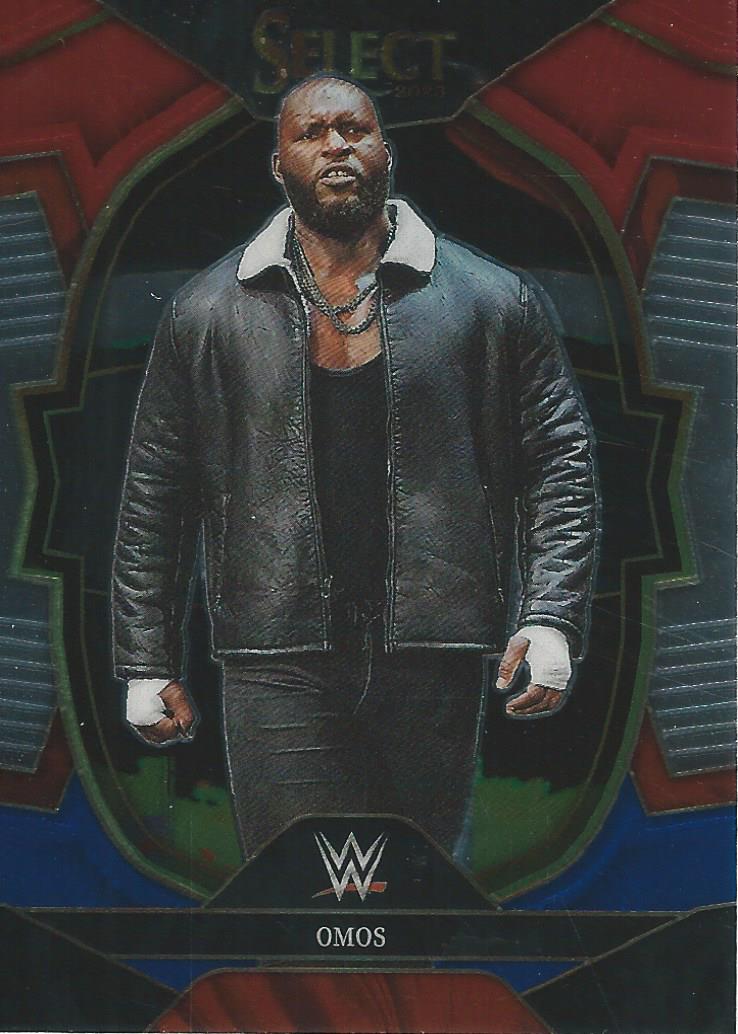 WWE Panini Select 2023 Red/Silver/Blue Omos #20