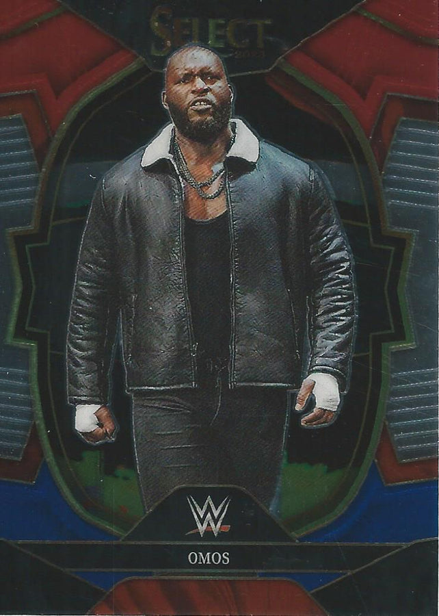 WWE Panini Select 2023 Red/Silver/Blue Omos #20