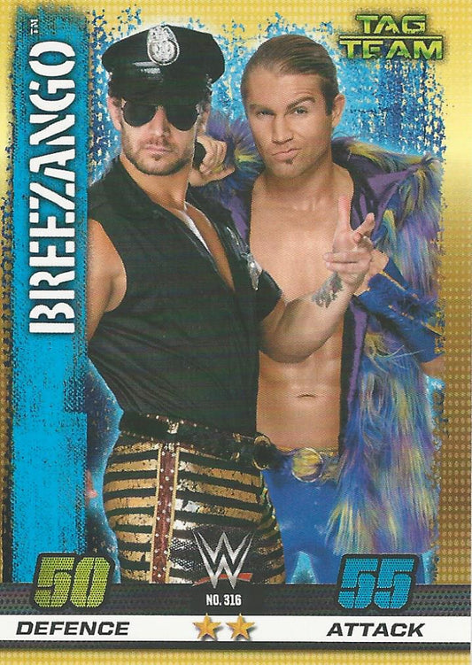 WWE Topps Slam Attax 10th Edition 2017 Fandango and Tyler Breeze #316