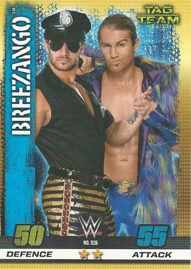 WWE Topps Slam Attax 10th Edition 2017 Fandango and Tyler Breeze #316