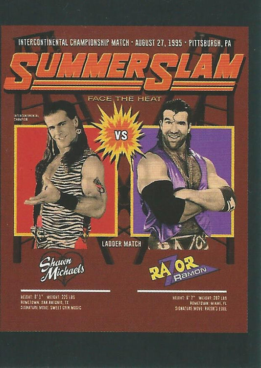 WWE Panini 2022 Sticker Collection Shawn Michaels vs Razor Ramon #316