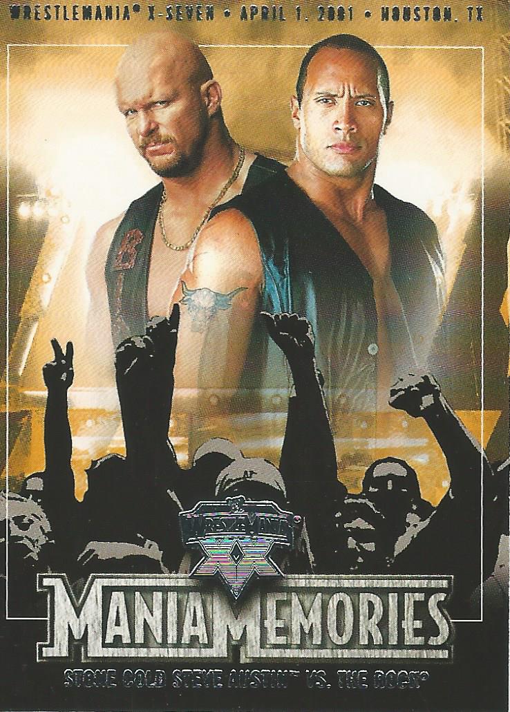 WWE Fleer Road to Wrestlemania XX 2004 Stone Cold vs The Rock #82