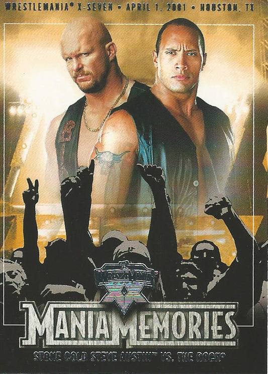 WWE Fleer Road to Wrestlemania XX 2004 Stone Cold vs The Rock #82