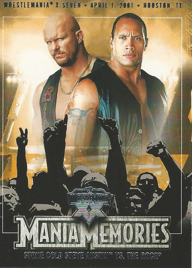 WWE Fleer Road to Wrestlemania XX 2004 Stone Cold vs The Rock #82