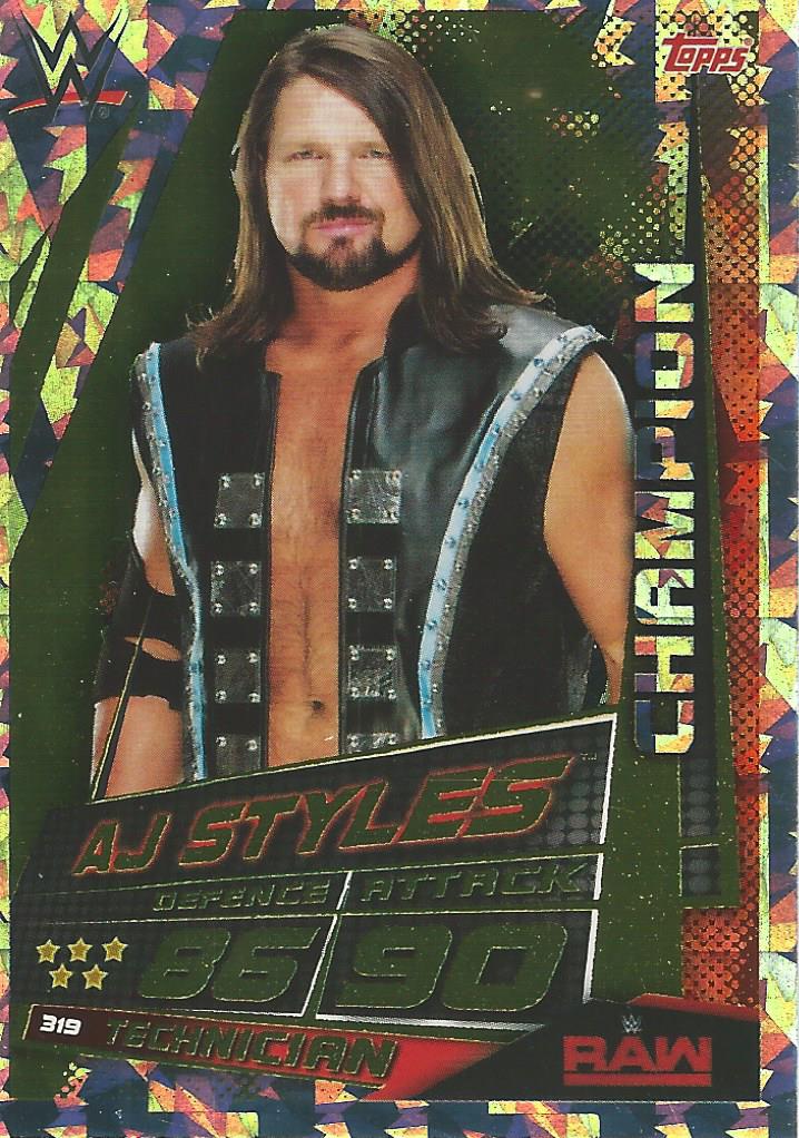 WWE Topps Slam Attax Universe 2019 AJ Styles #319