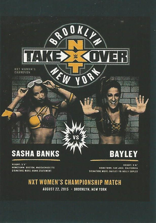 WWE Panini 2022 Sticker Collection Bayley vs Sasha Banks #319