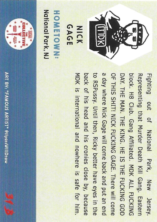 Nick Gage trading card PW Catalog