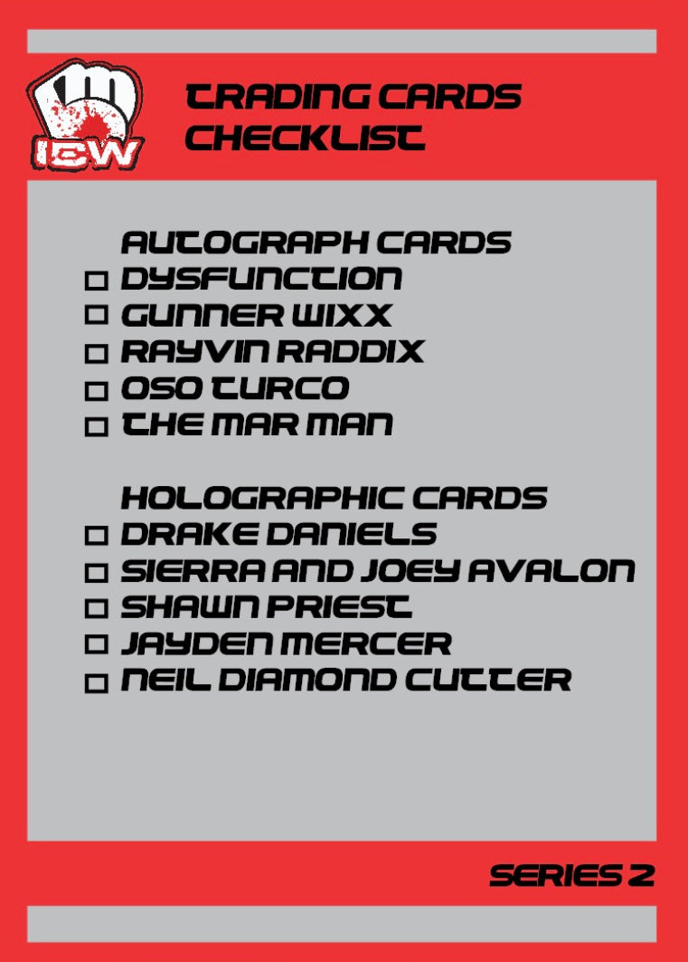 Trading Cards Checklist