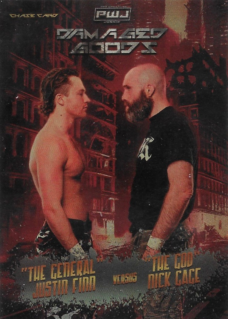 “The General” Justin Finn Versus “the GOD” Nick Gage trading card PW Catalog